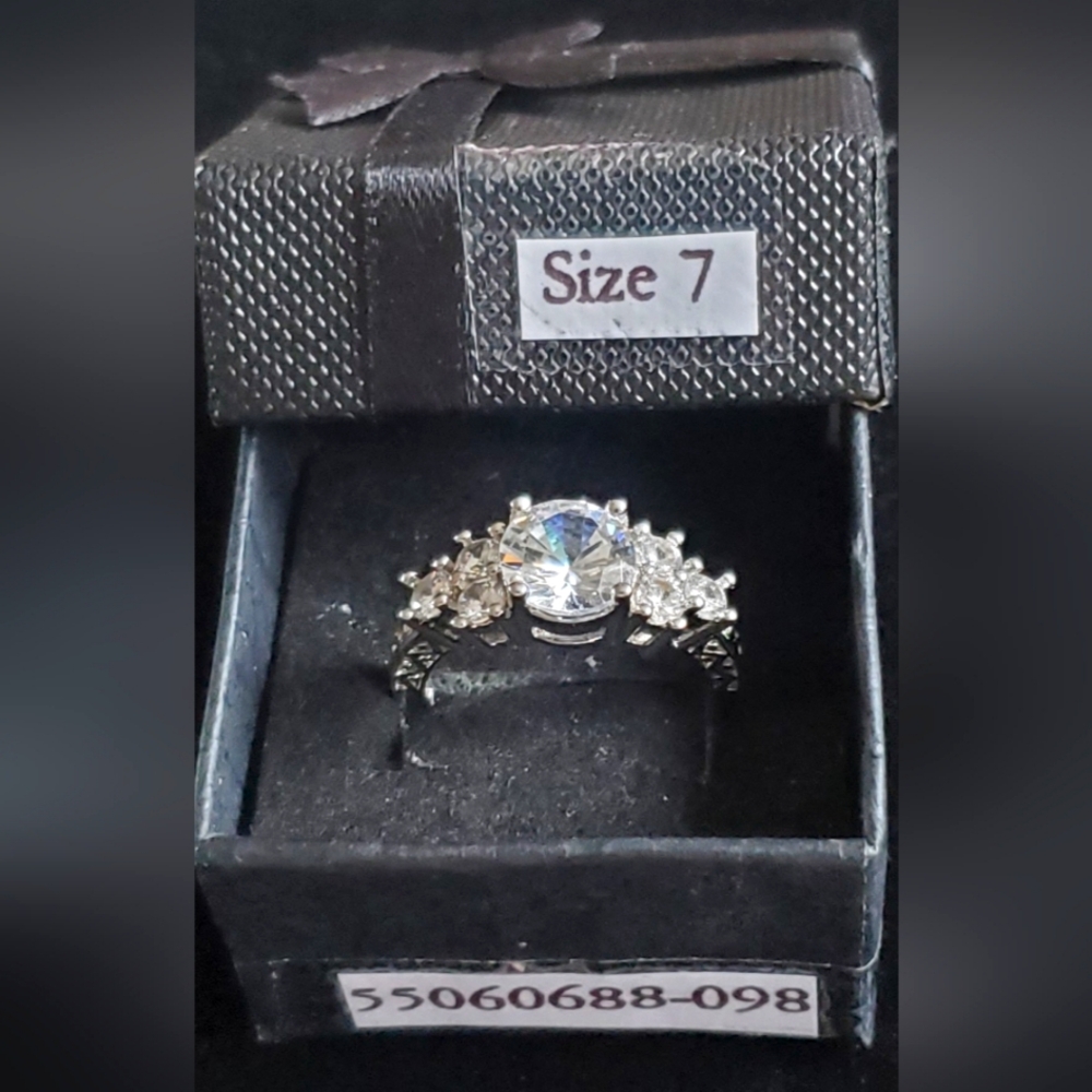 New Sterling Silver   2.5 CT. DIAMONIQUE SOLITAIRE RING
